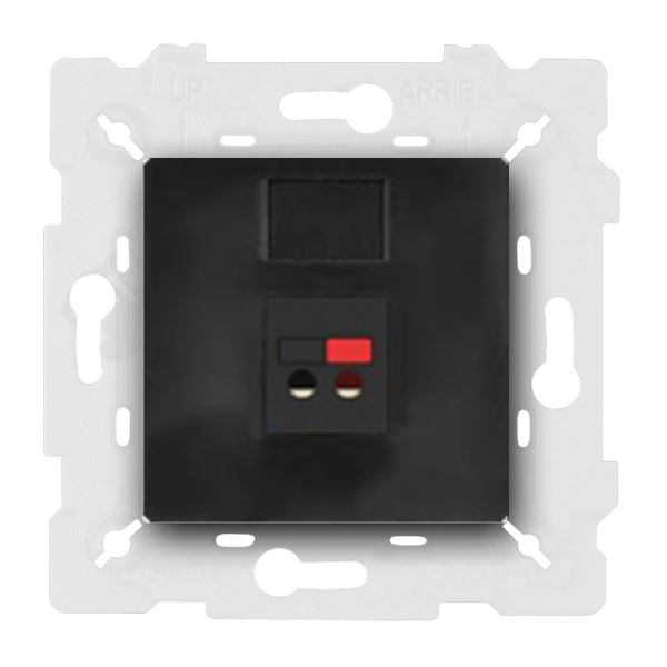  Розетка аккустическая Fede Vintage Wood Черный (в сборе)